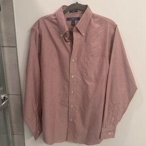 Men’s NWOT Oxford Dress Shirt Pink Button-Down 16.5 34/35 Wrinkle Resistant